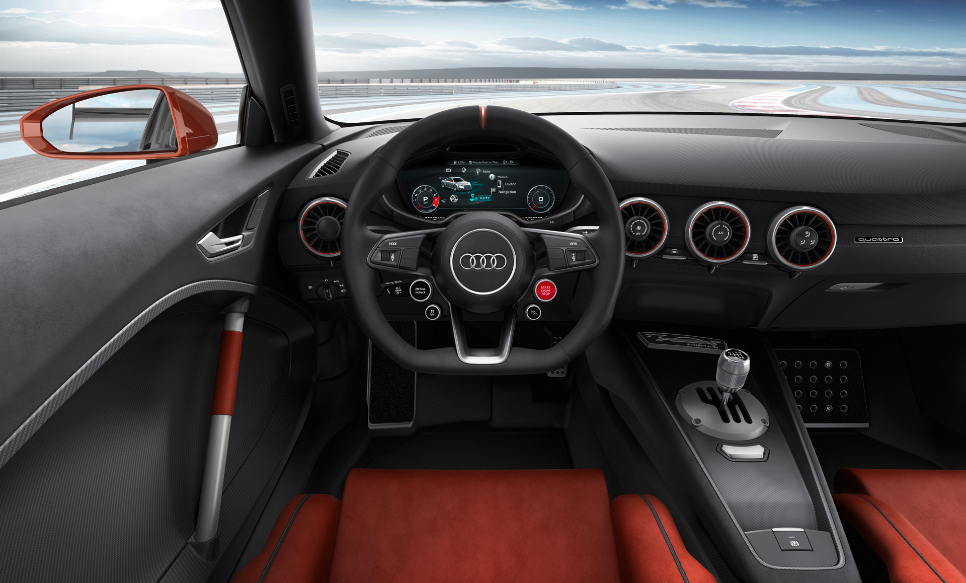 Audi TT clubsport turbo concept - inside racing whell / intérieur volant