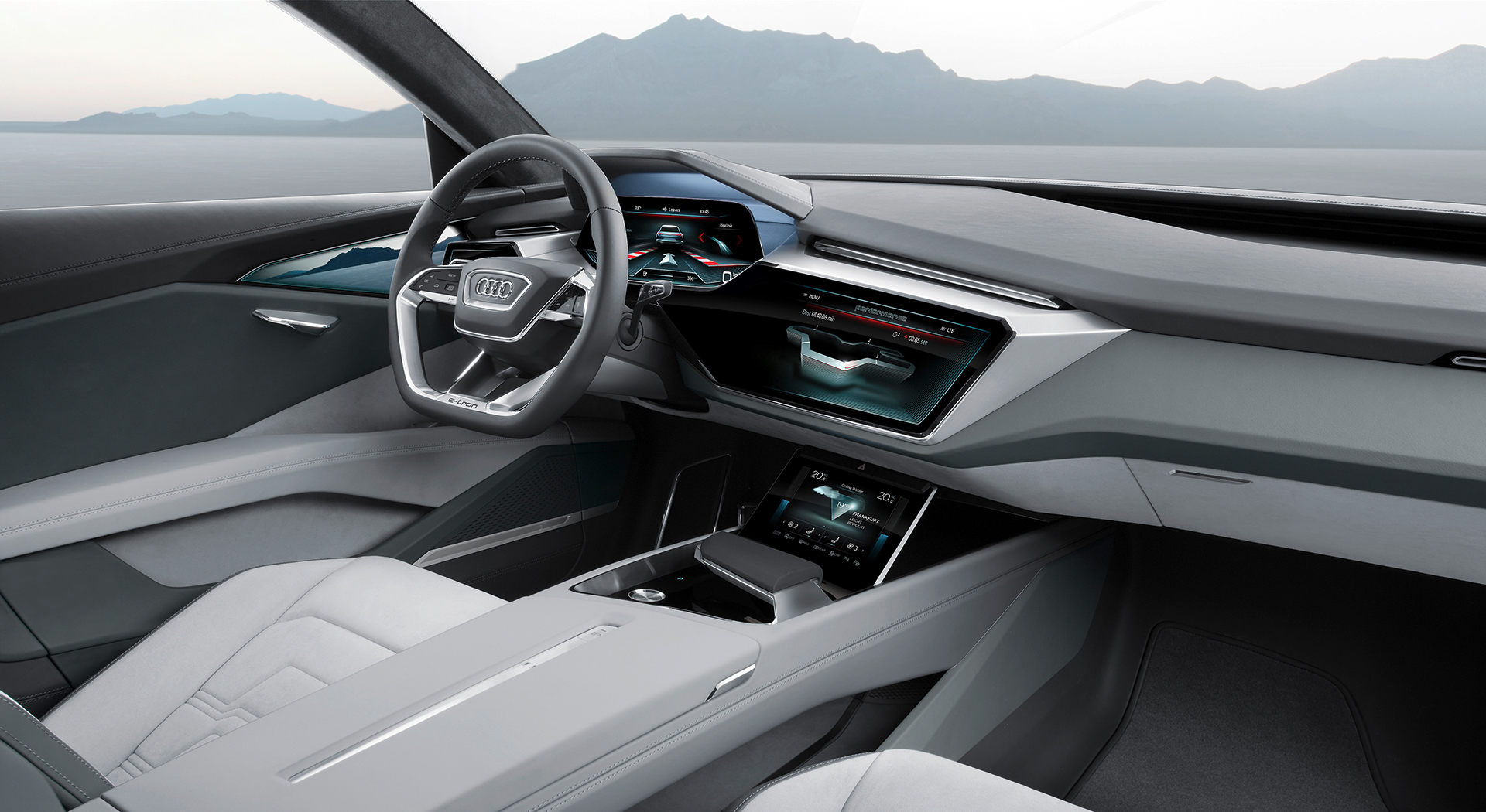 Audi e-tron quattro concept - 2016 - sketch - interior / intérieur