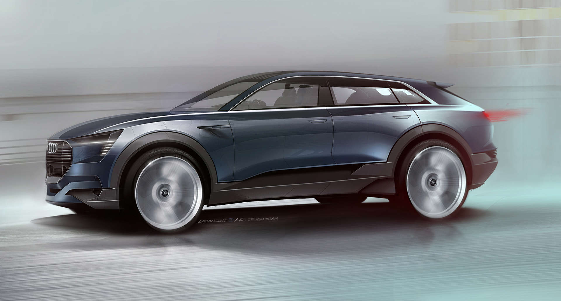 Audi e-tron quattro concept - 2016 - sketch design