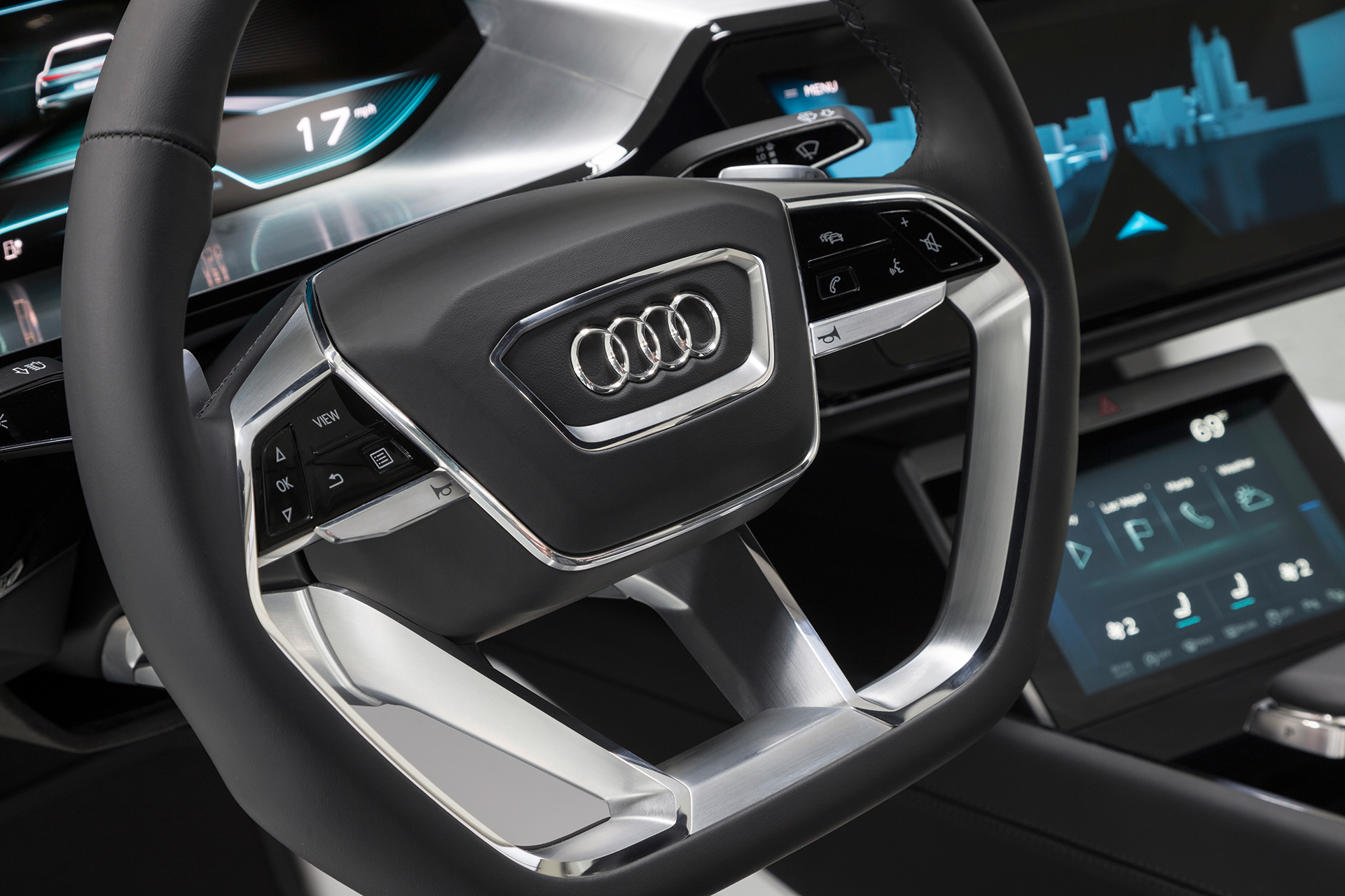 Audi e-tron quattro concept - CES 2016 - drive wheel / volant