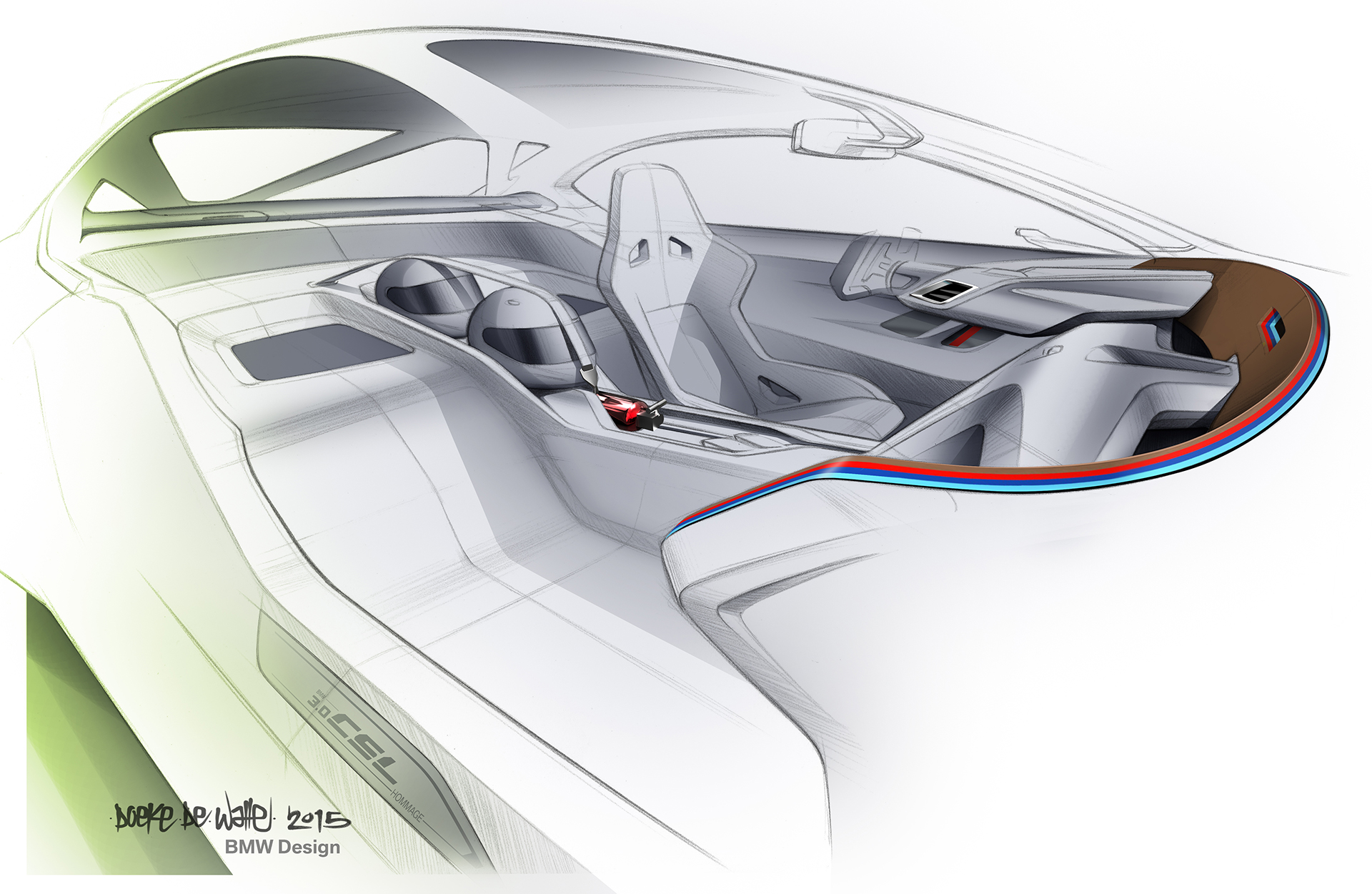 BMW 3.0 CSL Hommage - sketch interior