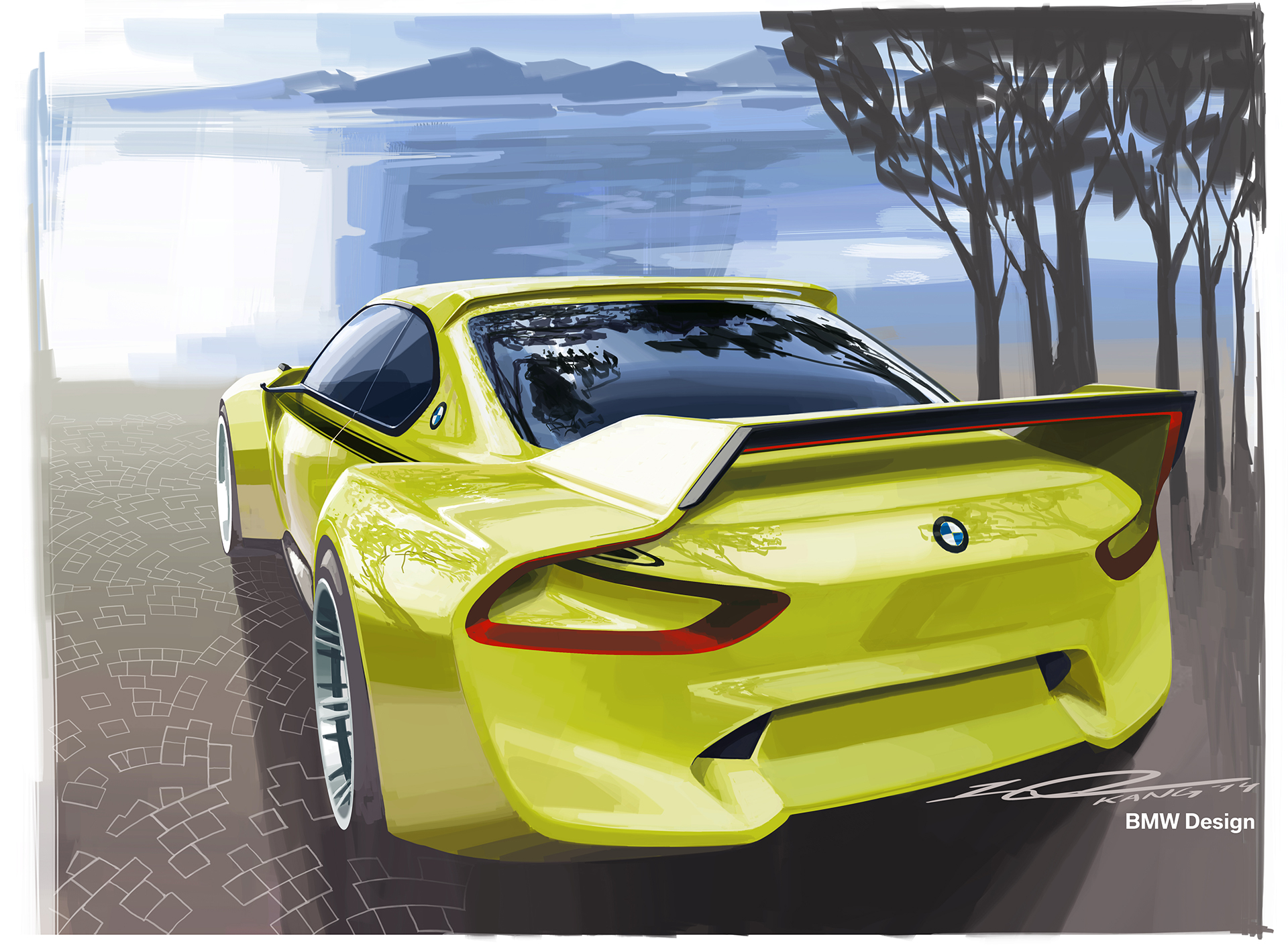 BMW 3.0 CSL Hommage - sketch rear