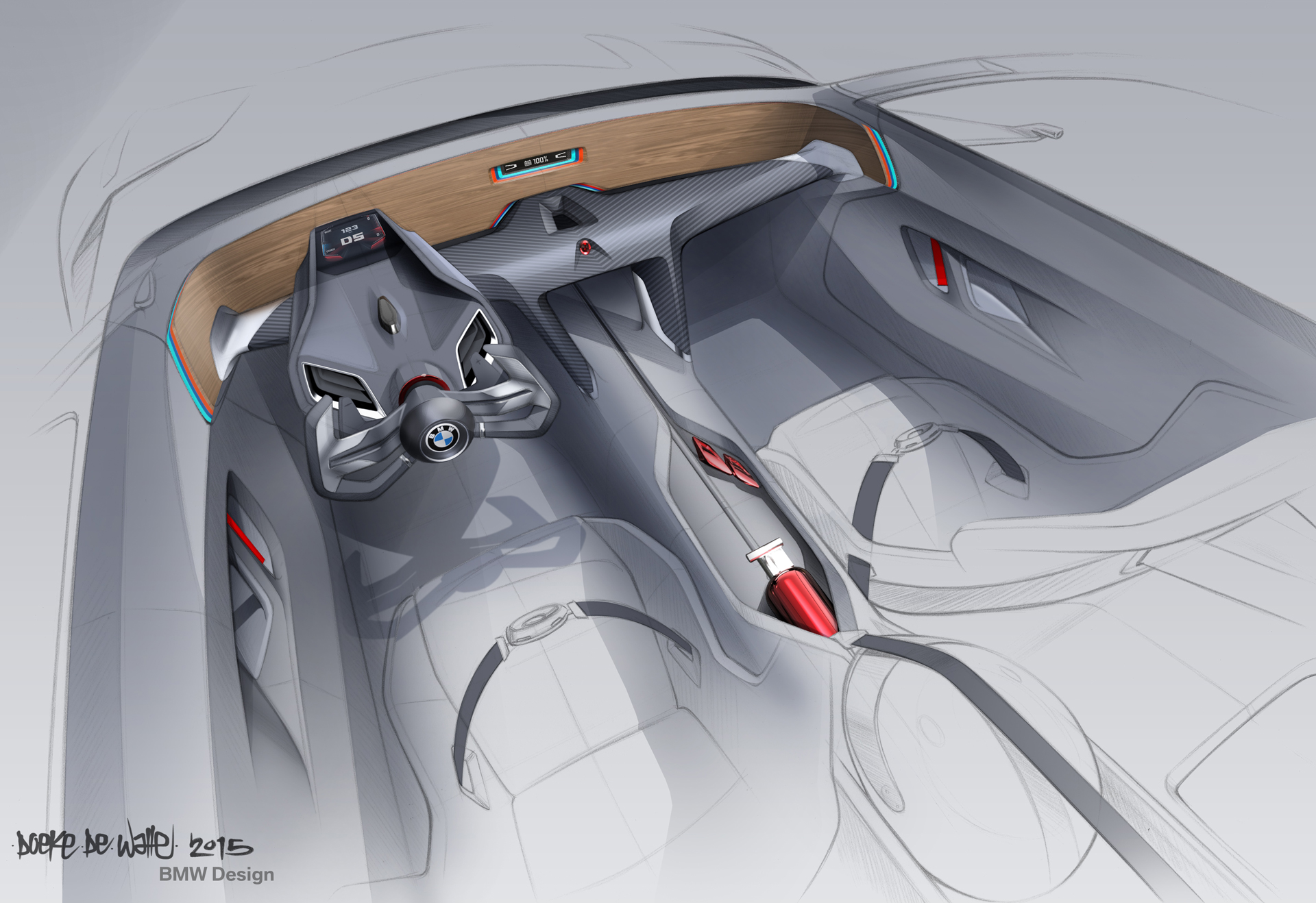 BMW 3.0 CSL Hommage - sketch inside