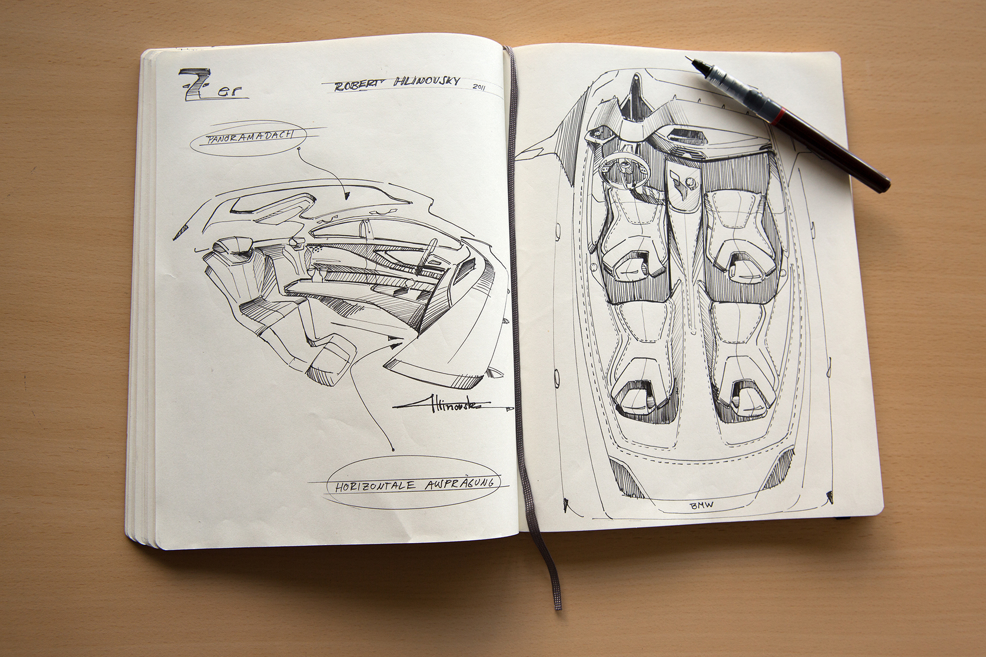 BMW 7 series - 2016 - sketch design interior