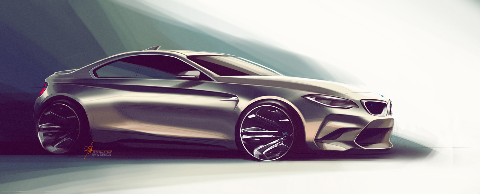 BMW M2 - 2016 - side-face design sketch