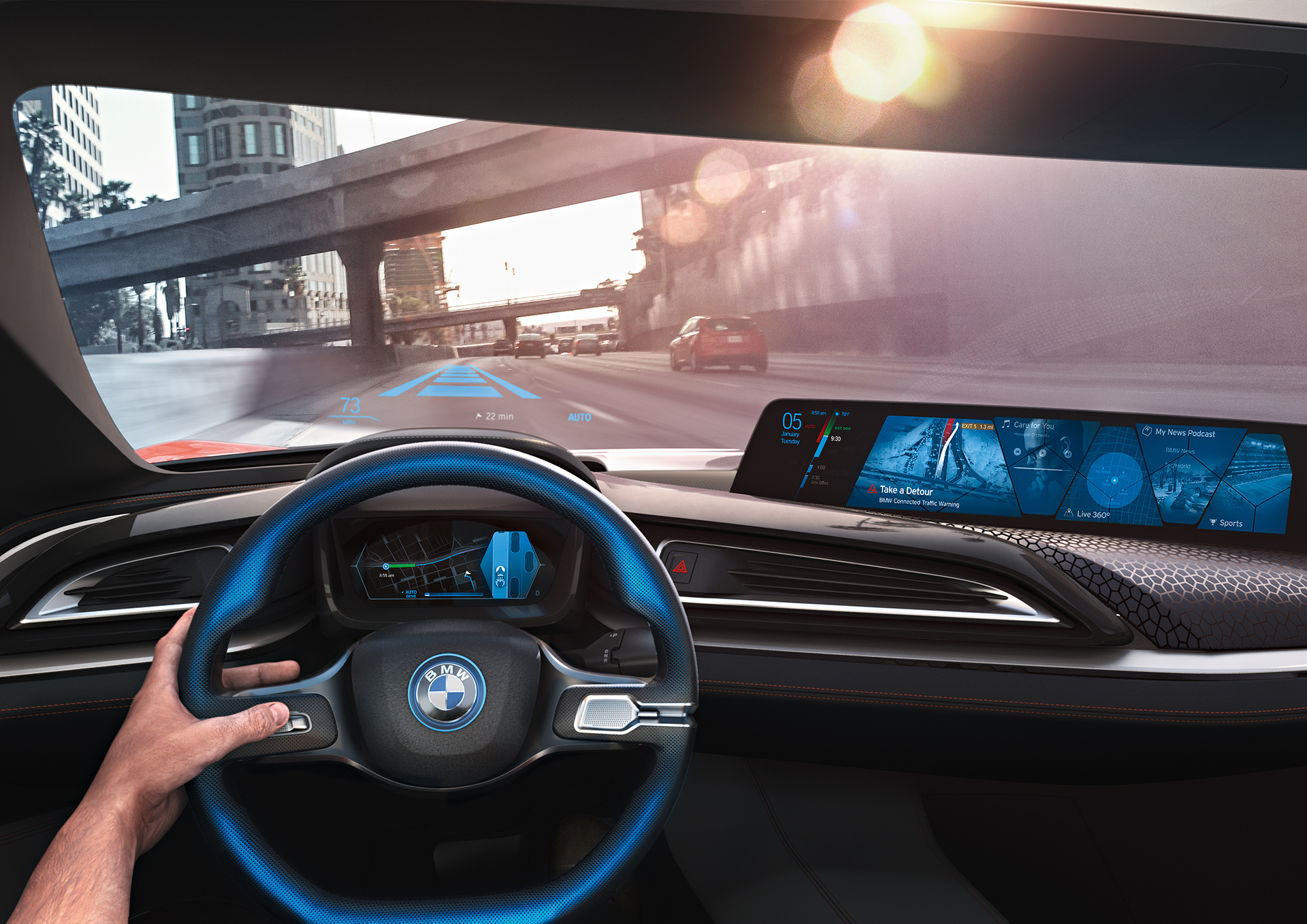 BMW i Vision Future Interaction – Concept Car - CES 2016 - dashboard vision