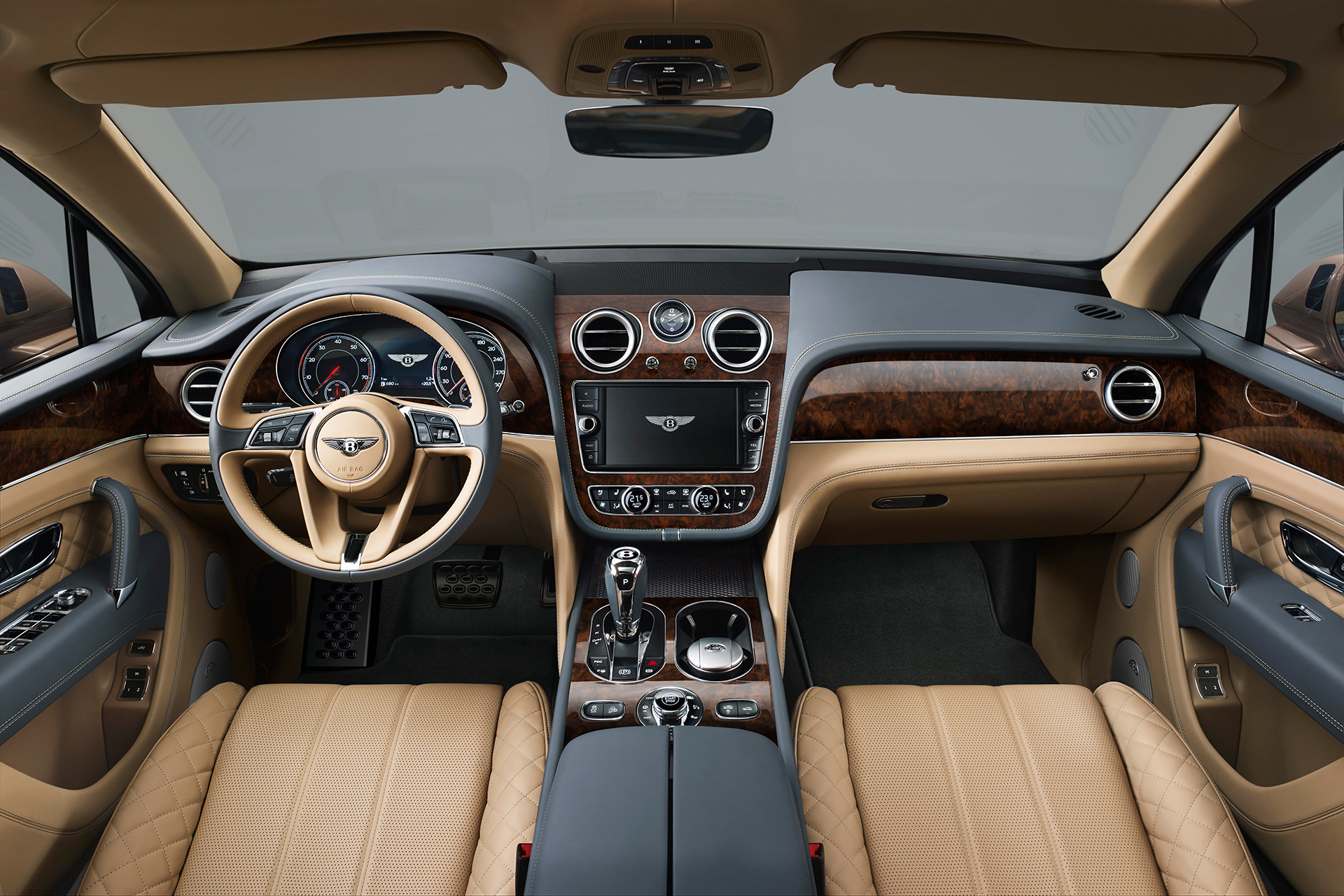 Bentley Bentayga - interior (beige) / intérieur (beige)