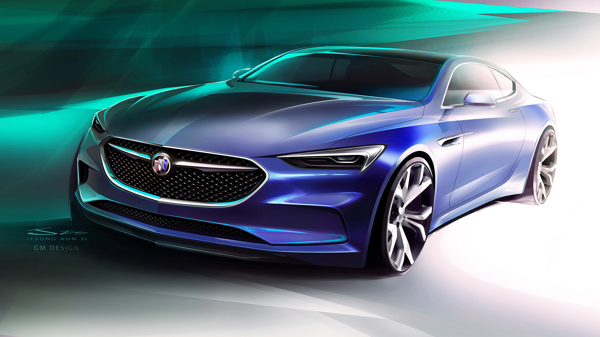 Buick Avista concept - 2016 - sketch design - front / avant - General Motors