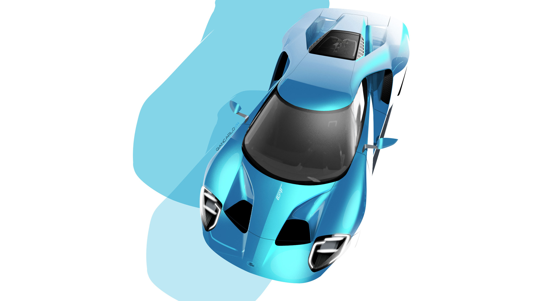 2016 All-New Ford GT - sketch exterieur - Ford