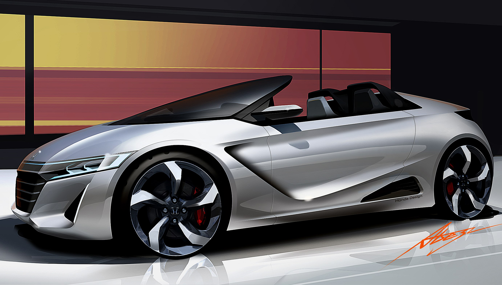 Honda S660 - sketch design - front / avant