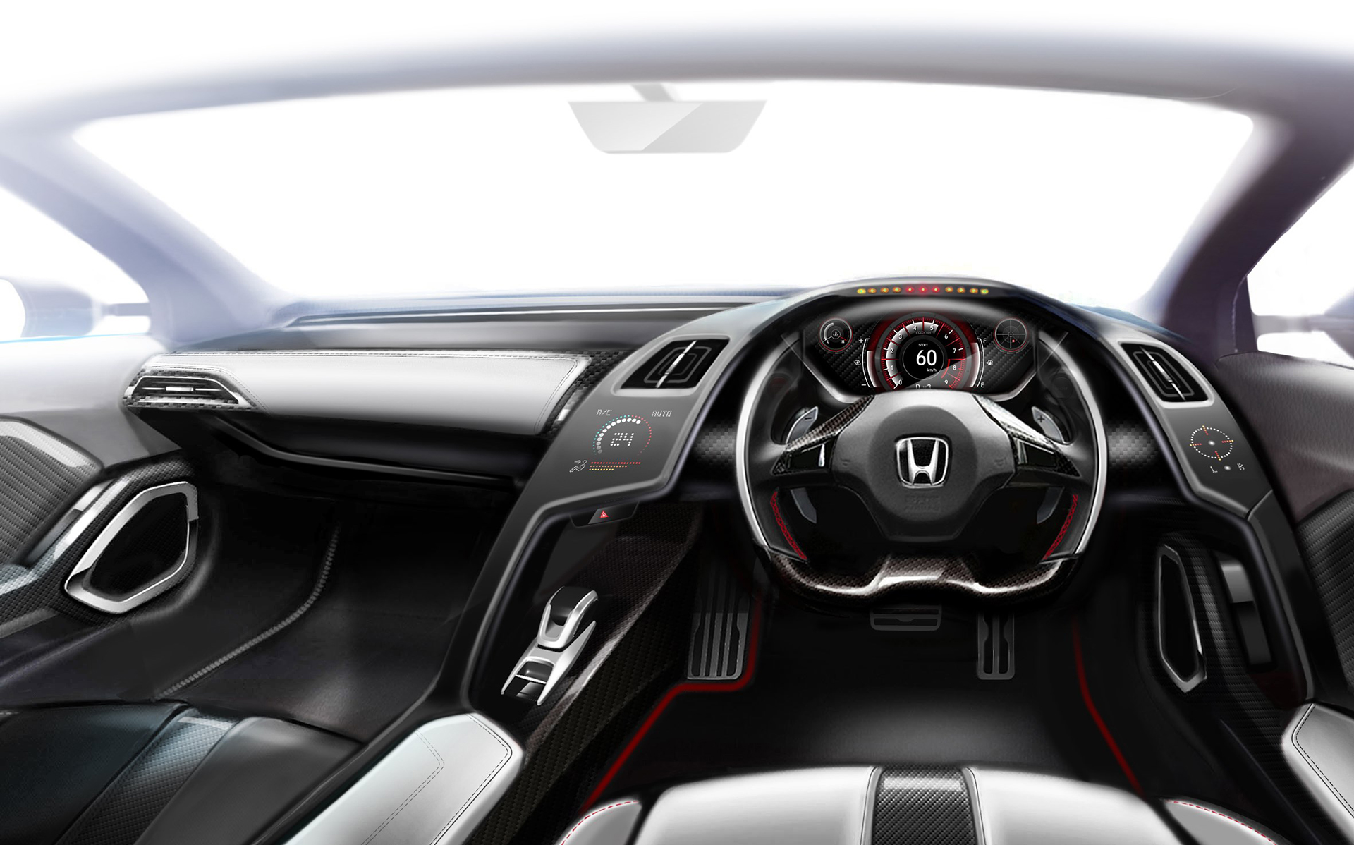 Honda S660 - sketch design - interior / intérieur