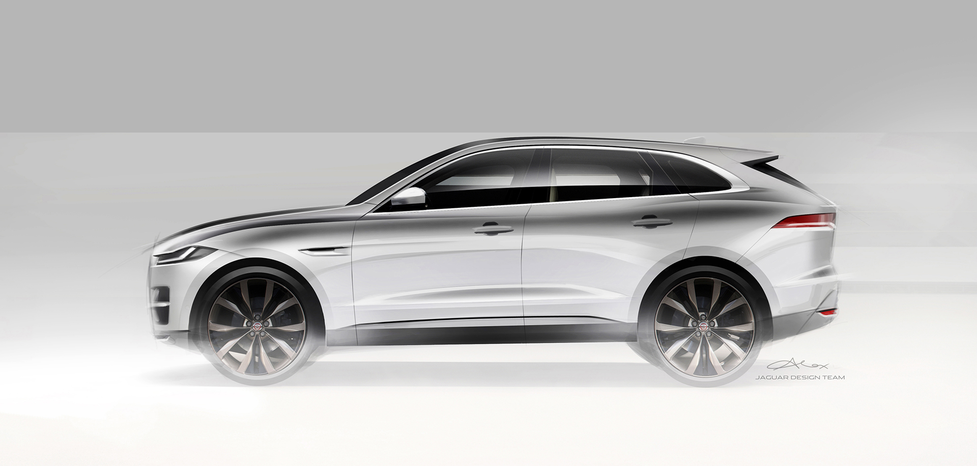 Jaguar F-PACE - design sketch