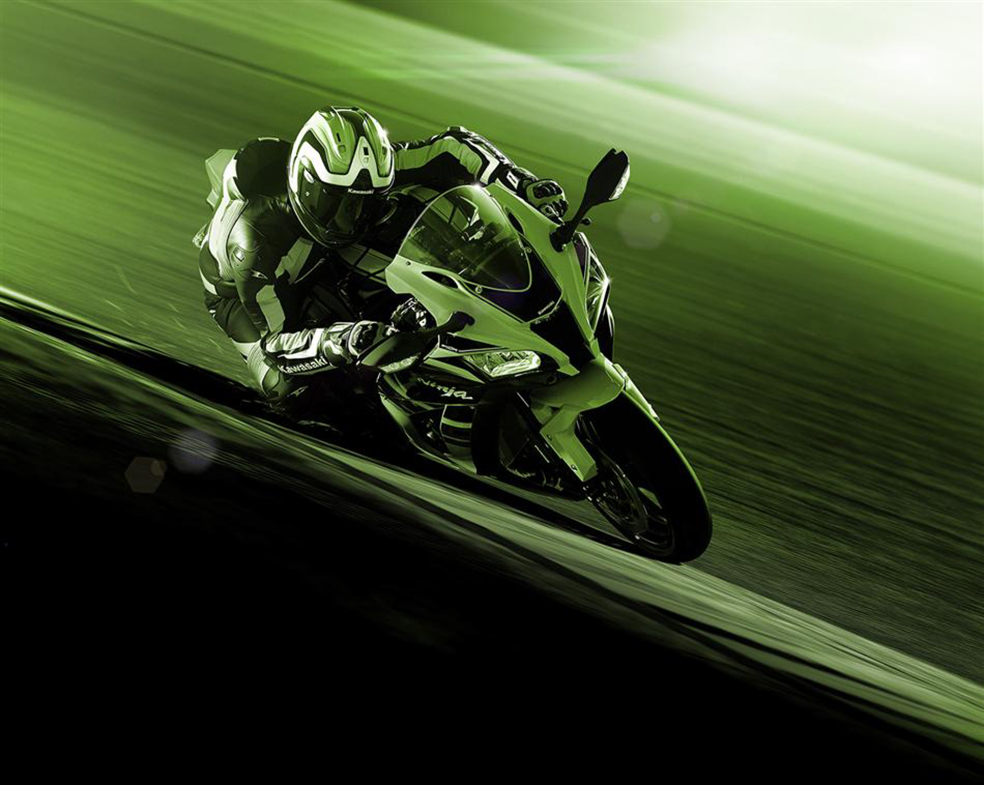 Kawasaki Ninja ZX-10R 2016 - avant / front - sur circuit / on track