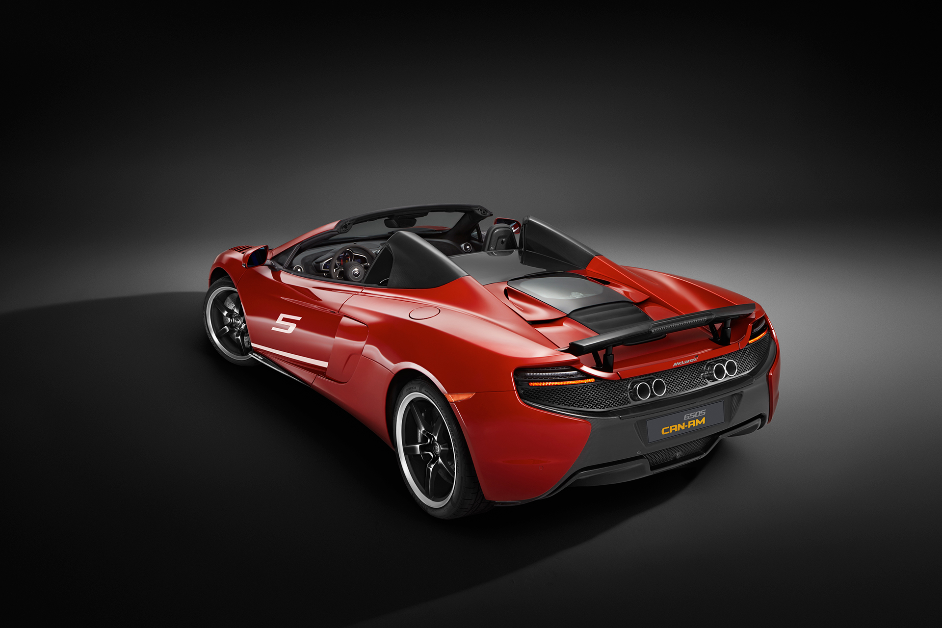 McLaren 650S MSO 50 years Can-Am - rear / arrière - top open / toit ouvert