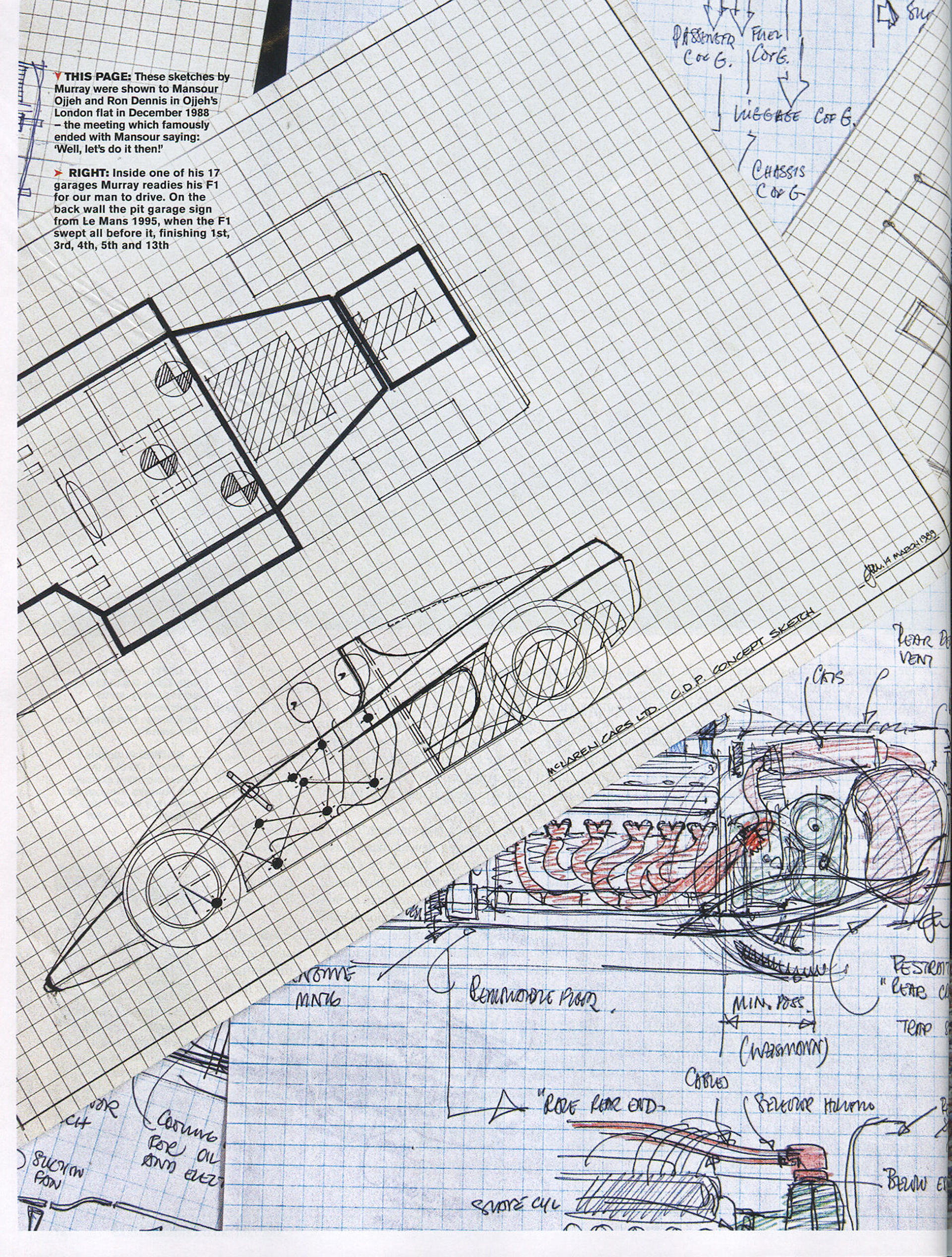 McLaren F1 - blueprint engine