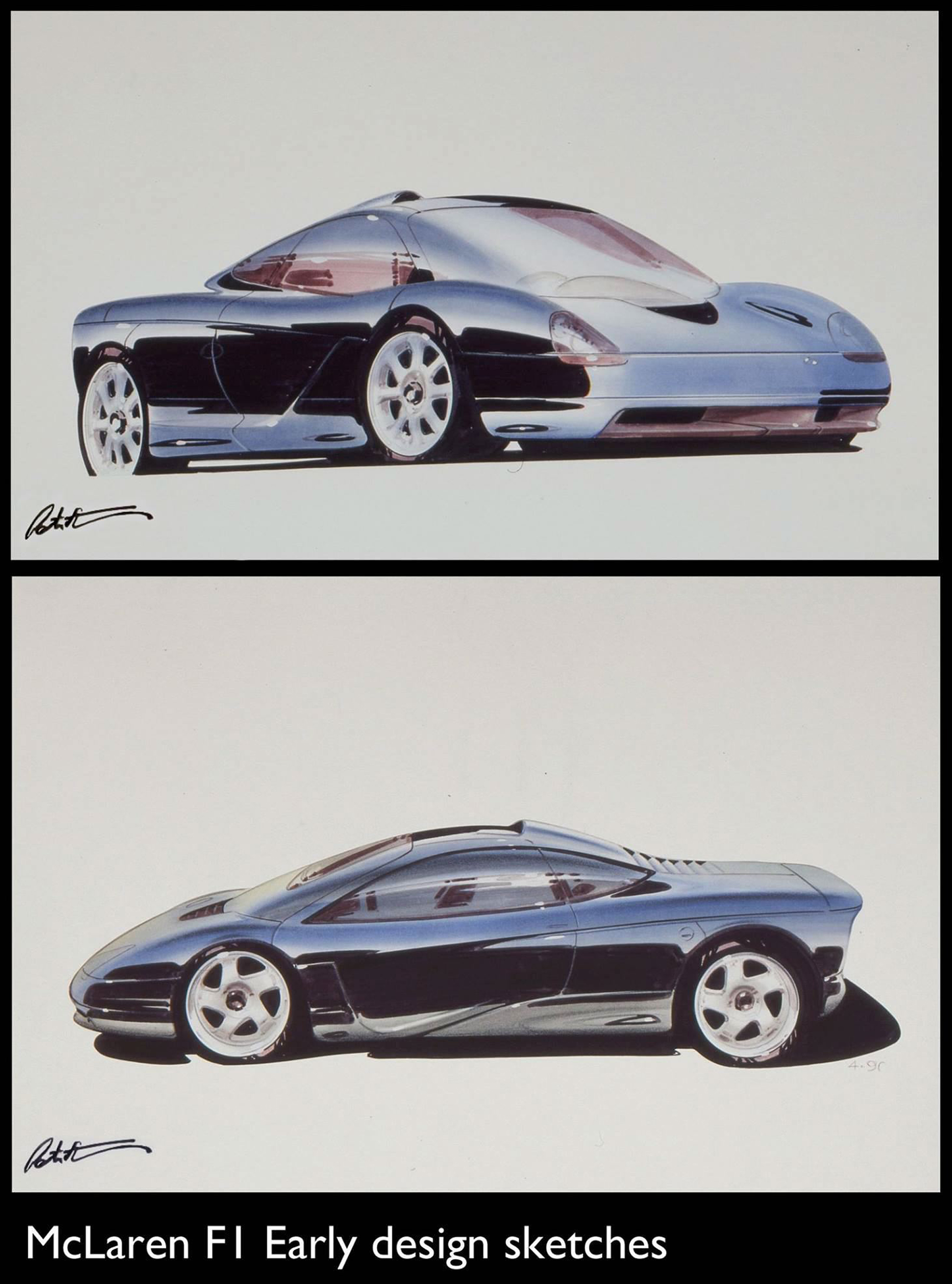 McLaren F1 - design sketch by Peters Stevens