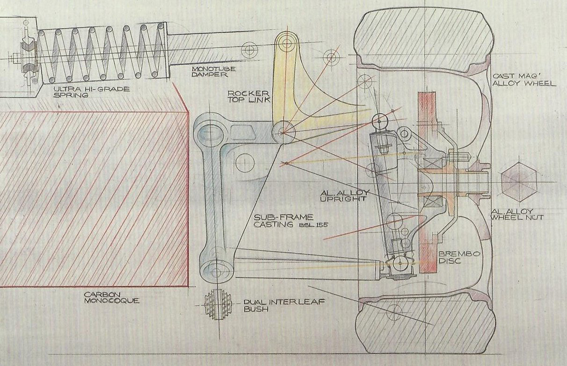 McLaren F1 - sketch - suspension