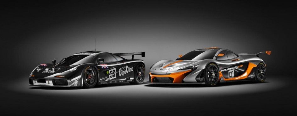 Mclaren F1 GTR (1995) and Mclaren P1 GTR (2014)