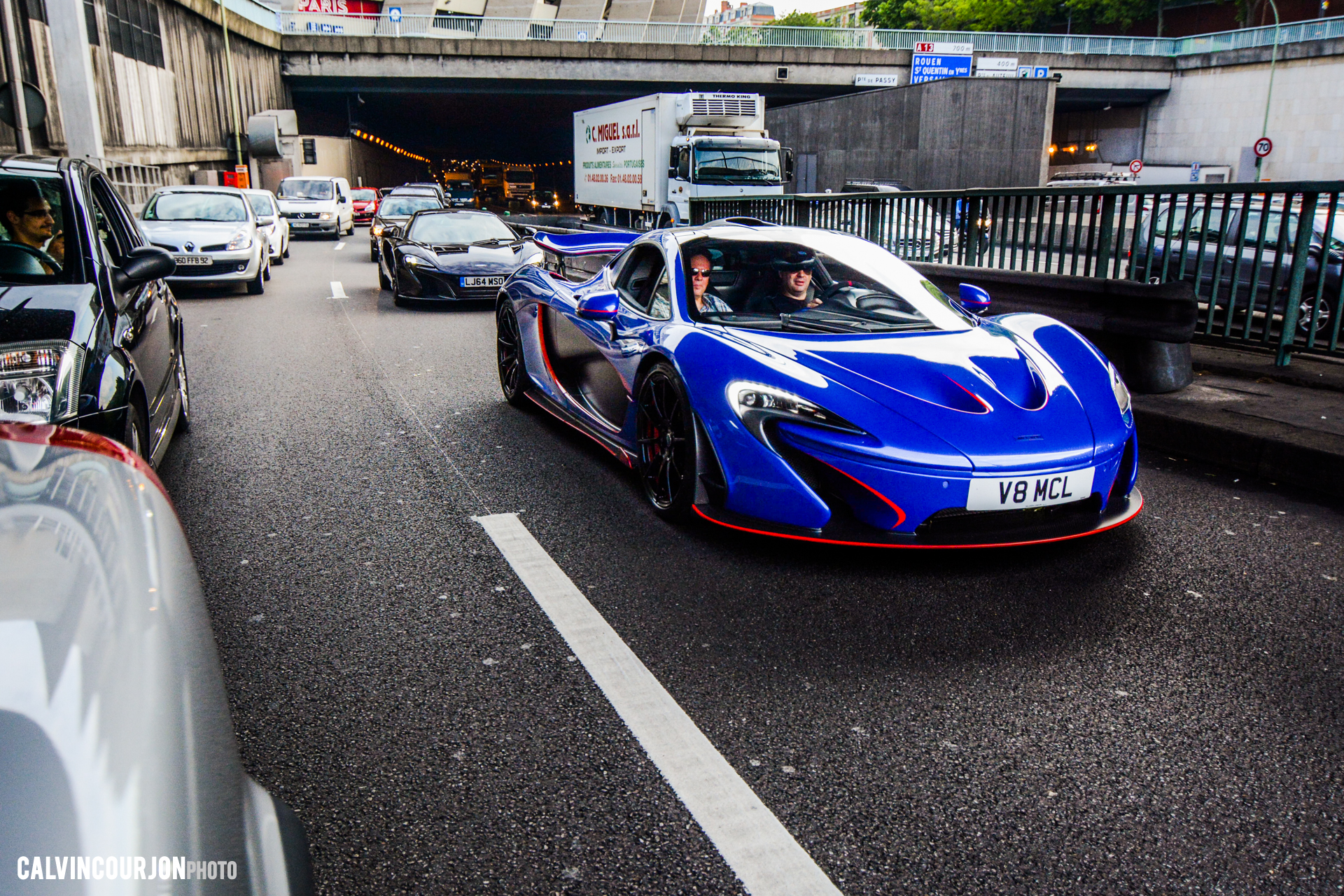 McLaren P1 - Blue by MSO - McLaren95 parade - road to Le Mans - 2015 - photo Calvin Courjon