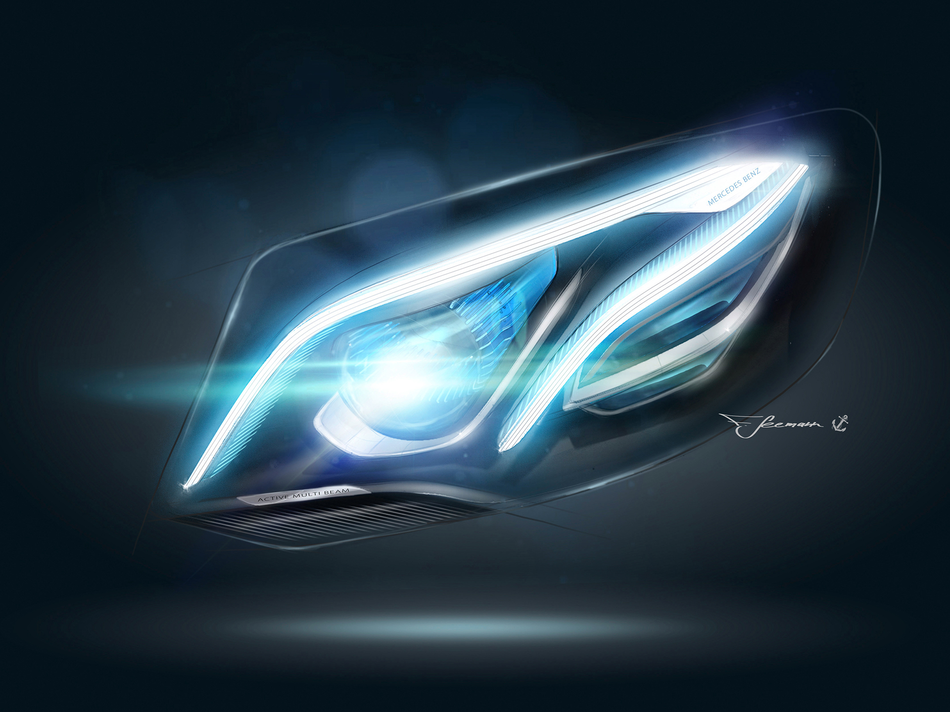 Mercedes-Benz E Class - 2016 - sketch light