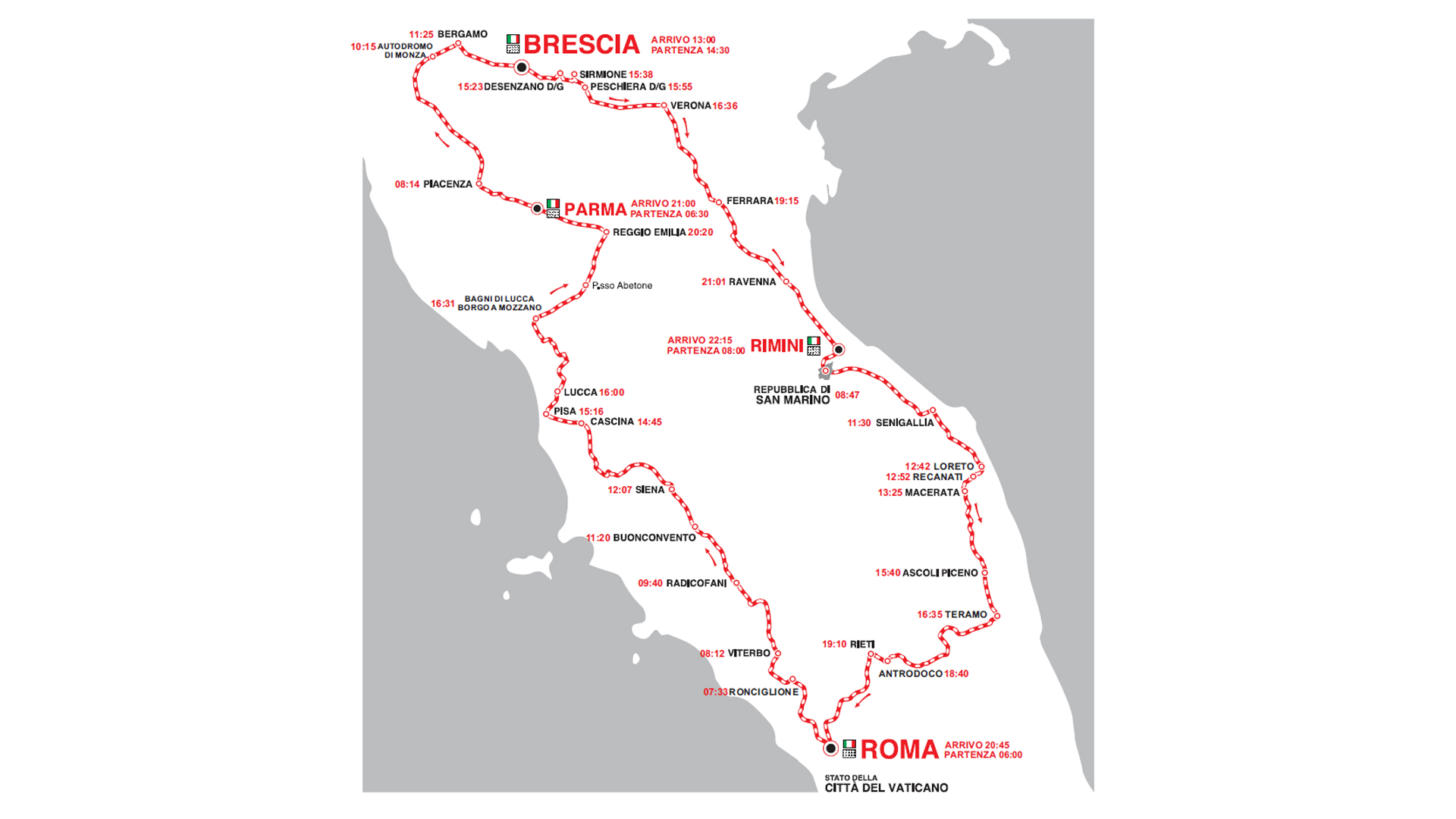 Mille Miglia 2015 - map / carte