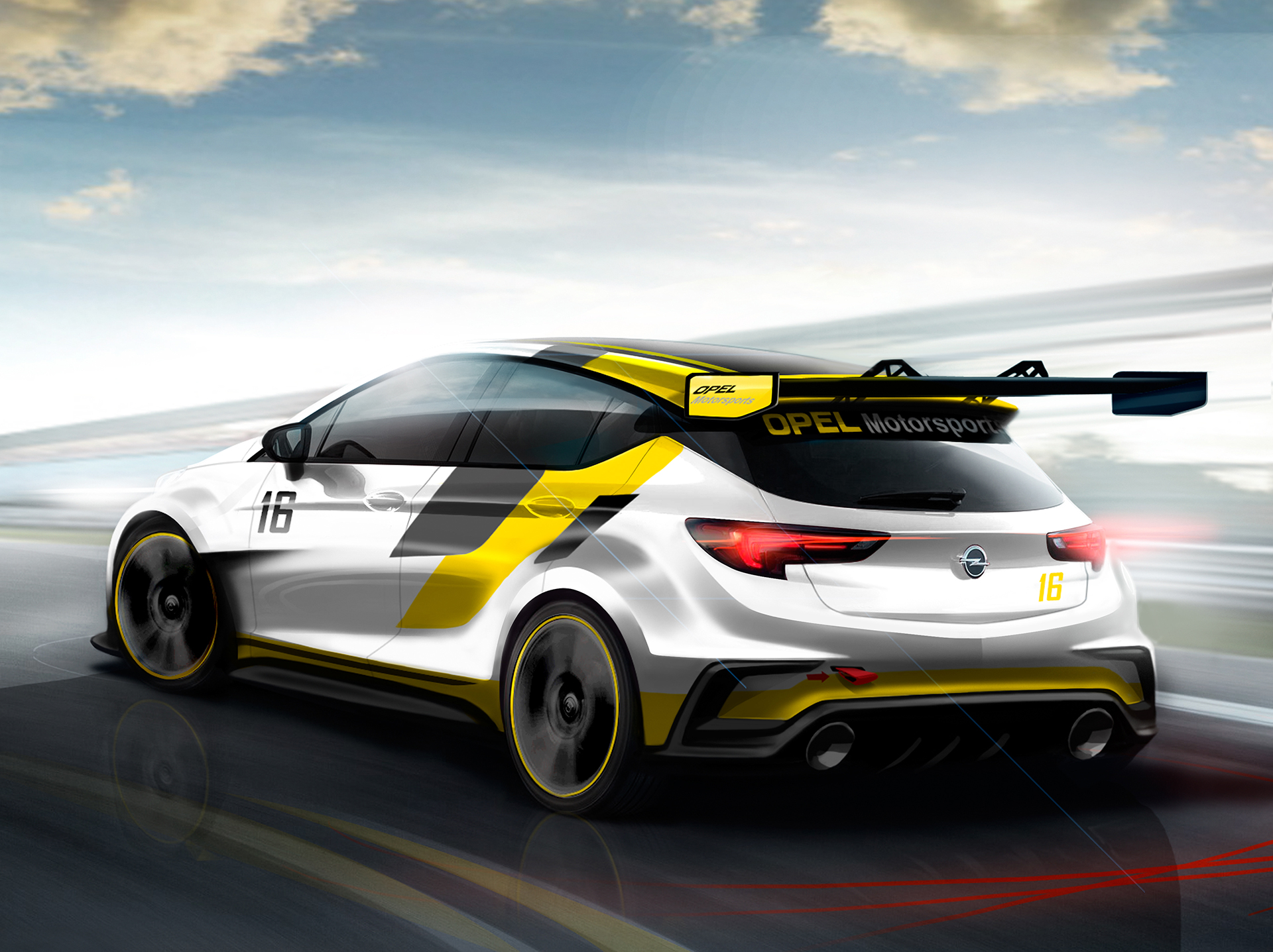 Opel Astra TCR - 2015 - sketch design - arrière / rear - Image - GM Company.