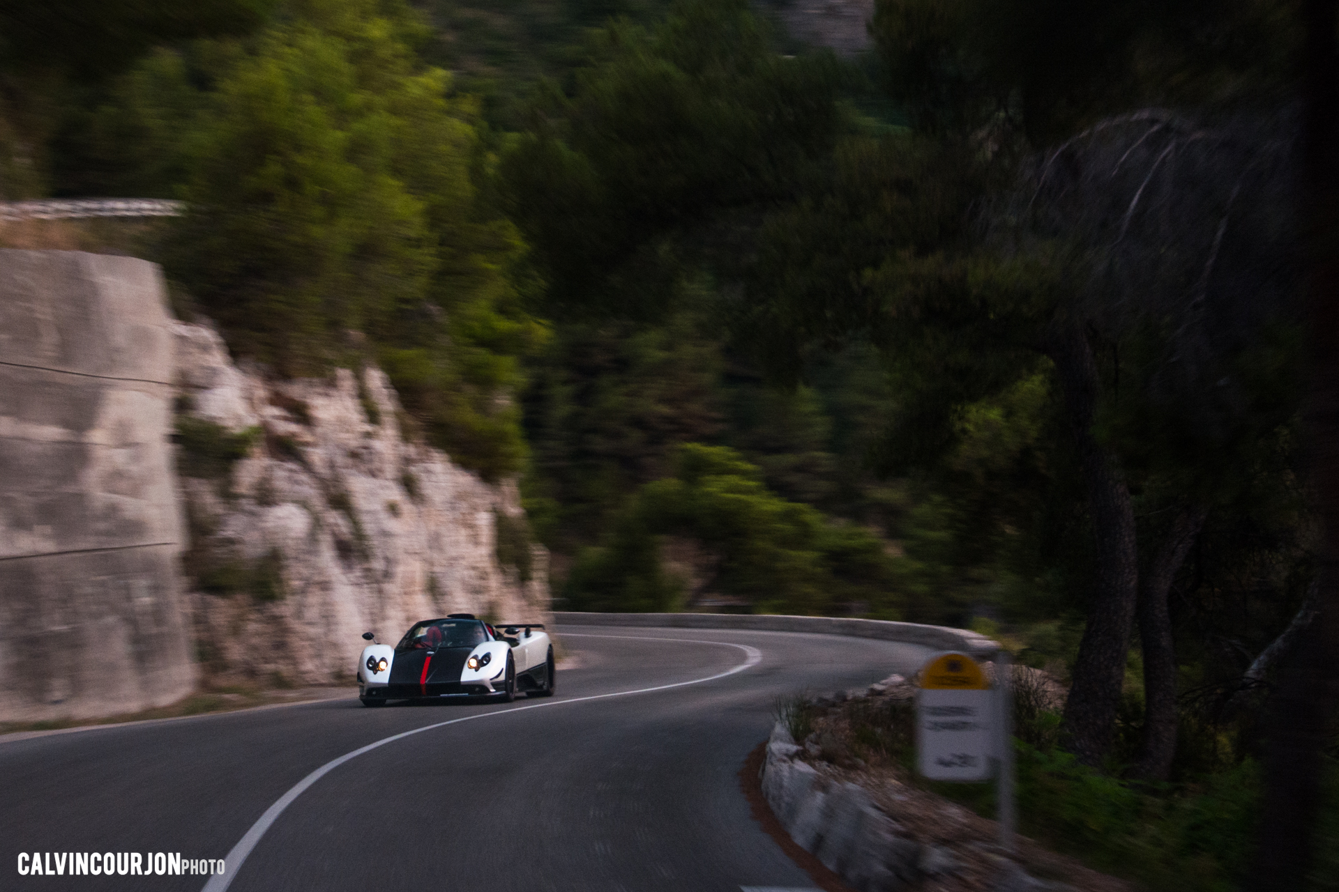 Pagani Zonda Cinque Roadster - sur route - Cote dAzur - 2015 - Calvin Courjon