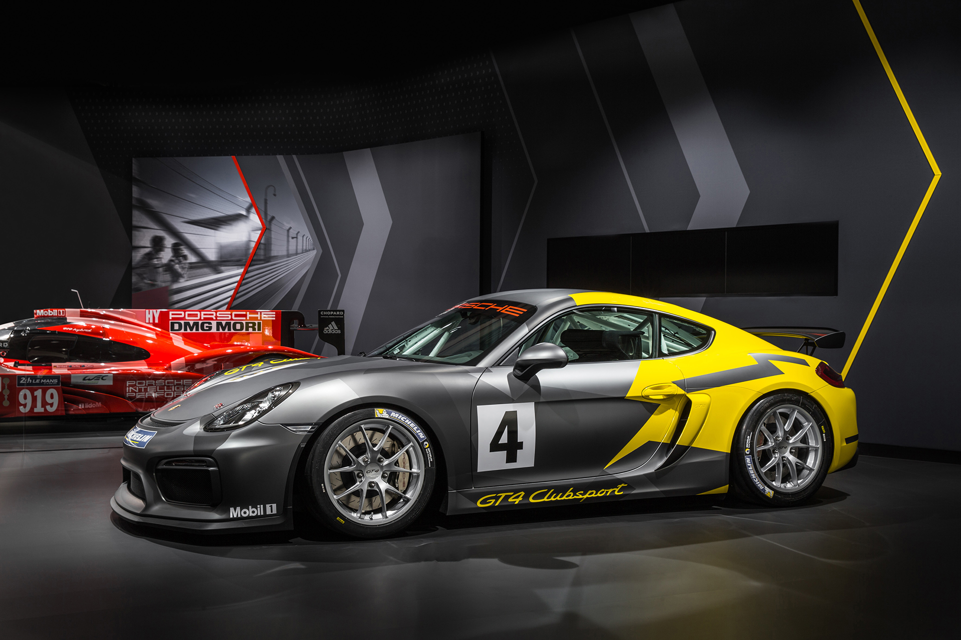 Porsche Cayman GT4 Clubsport - 2015 - profil / side-face - Los Angeles Auto Show