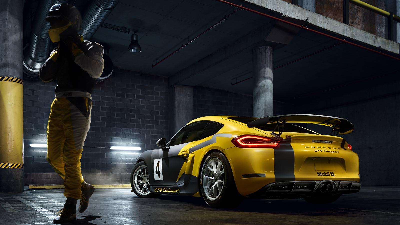 Porsche Cayman GT4 Clubsport - 2015 - profil arrière / rear side-face