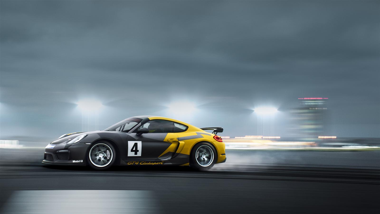 Porsche Cayman GT4 Clubsport - 2015 - profil / side-face - sur piste / on track