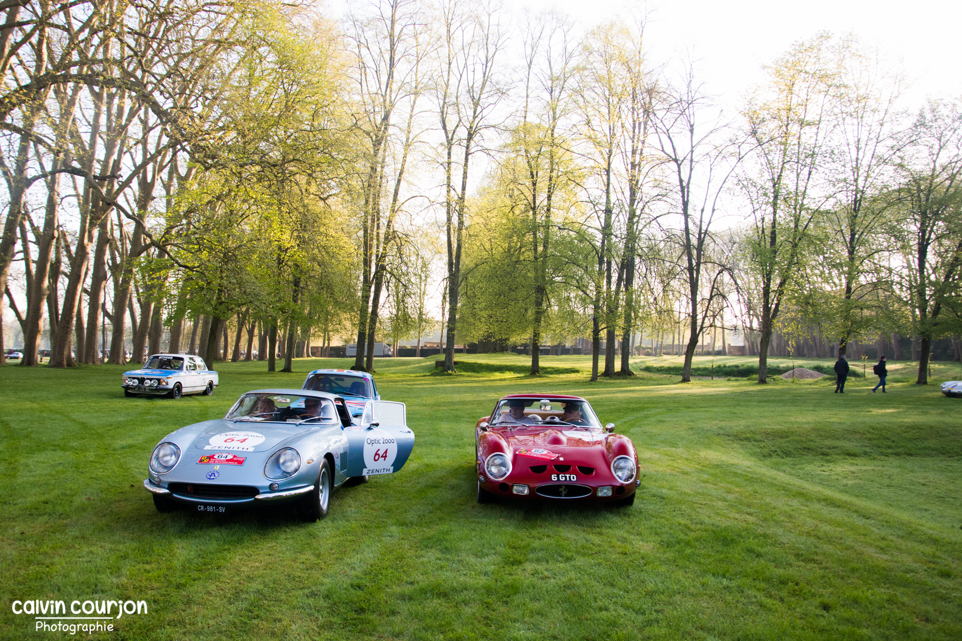 Ferrari 275 GTB (bleue) et Ferrari 250 GTO (rouge) - Tour Auto 2015 - Calvin Courjon Photographie