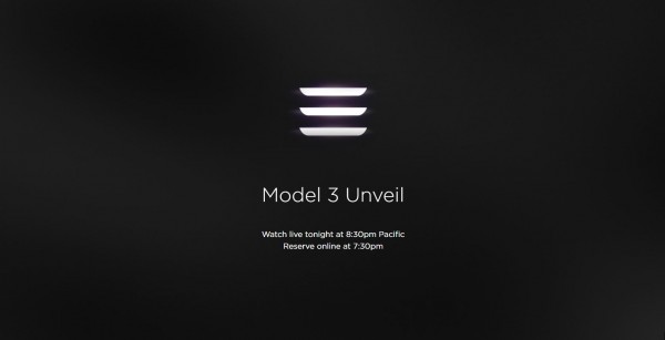 Tesla Model 3 - teaser-keynote 2016