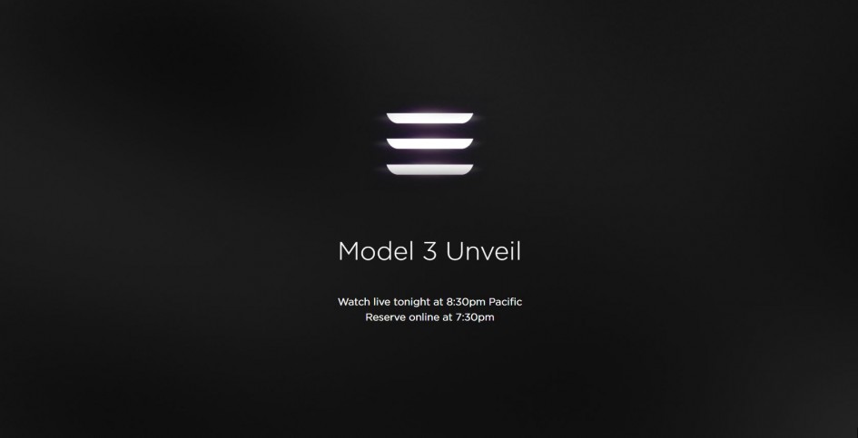 Tesla Model 3 - teaser-keynote 2016