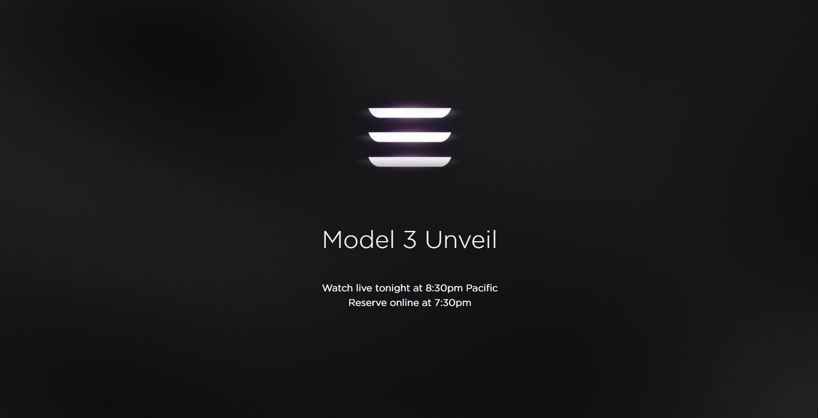 Tesla Model 3 - teaser-keynote 2016