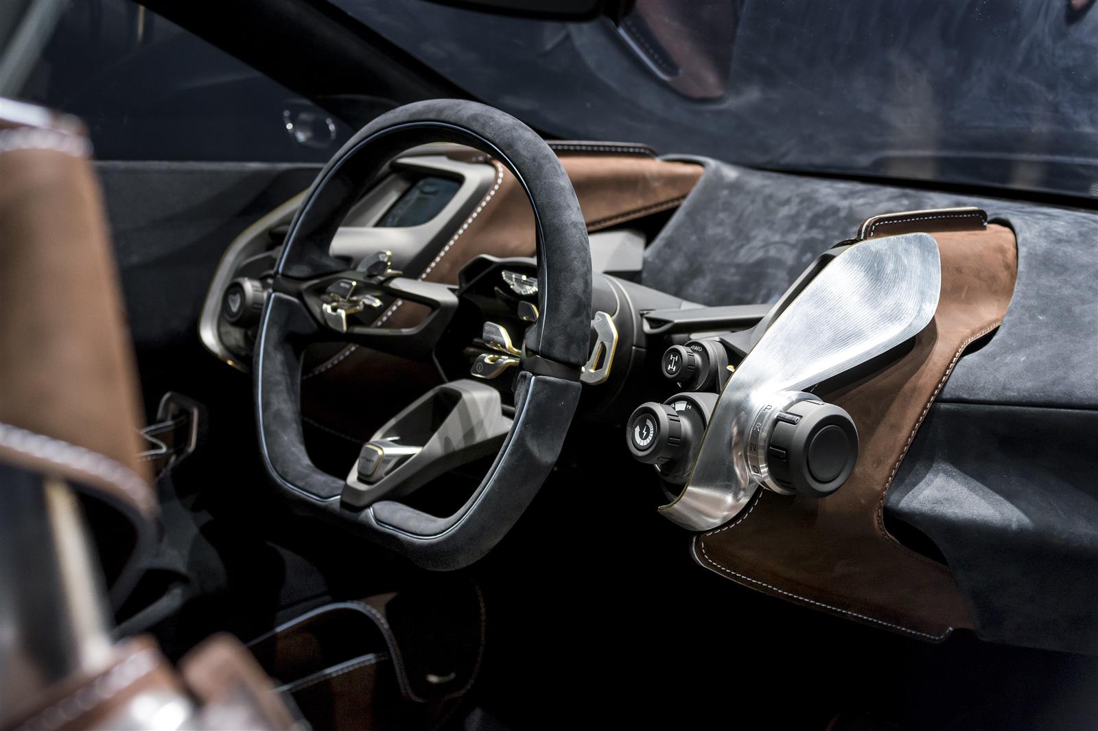 Aston Martin DBX Concept - intérieur volant - Geneva 2015