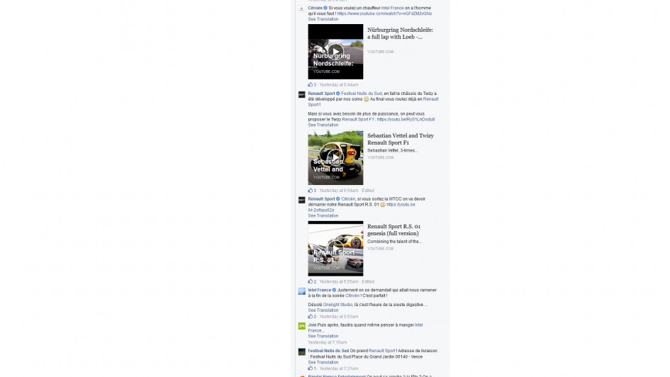 Quand les Community Manager de Renault Sport, Citroën Racing, répondent sur Facebook sur le Gorafi