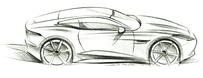 Dessin Jaguar F-TYPE Coupé