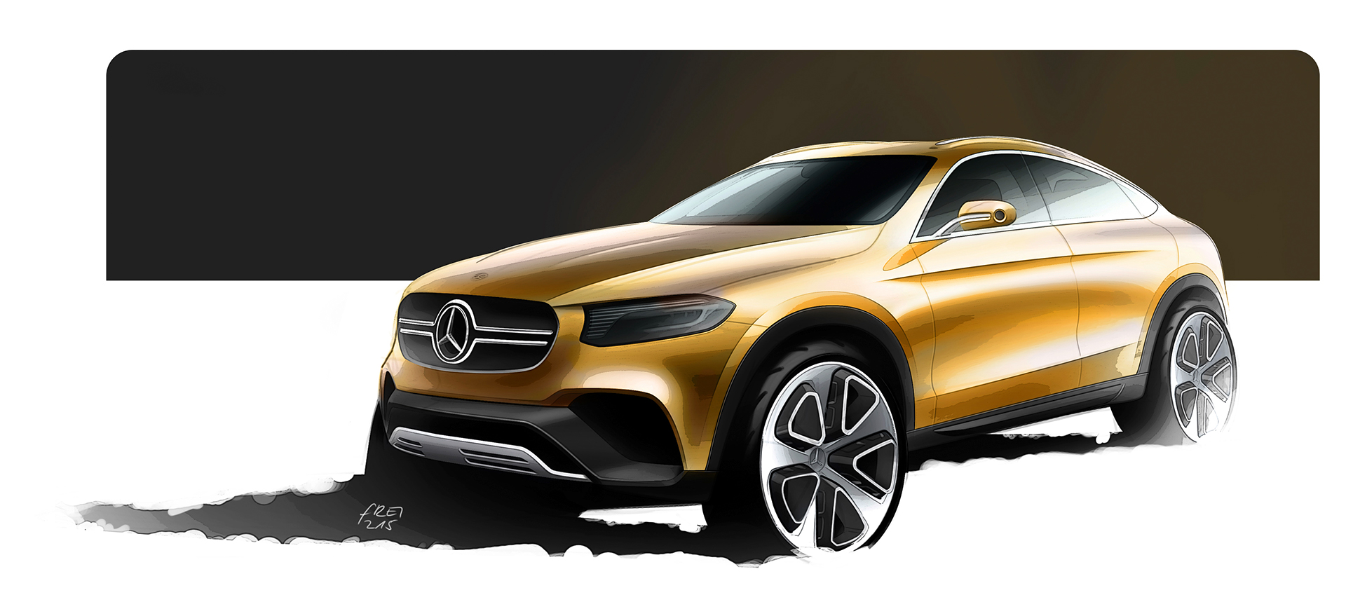 Mercedes-Benz Concept GLC Coupe - sketch - avant / front