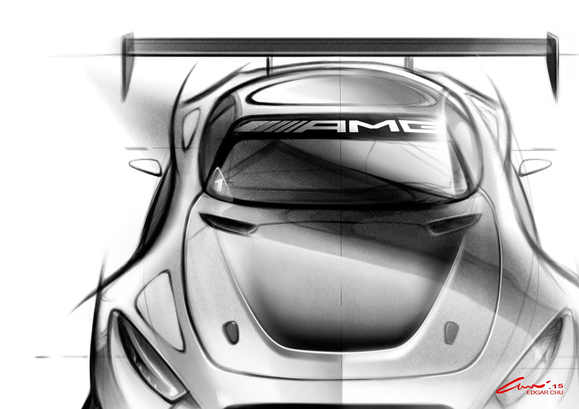 Mercedes-AMG GT3 - teaser - sketch - avant