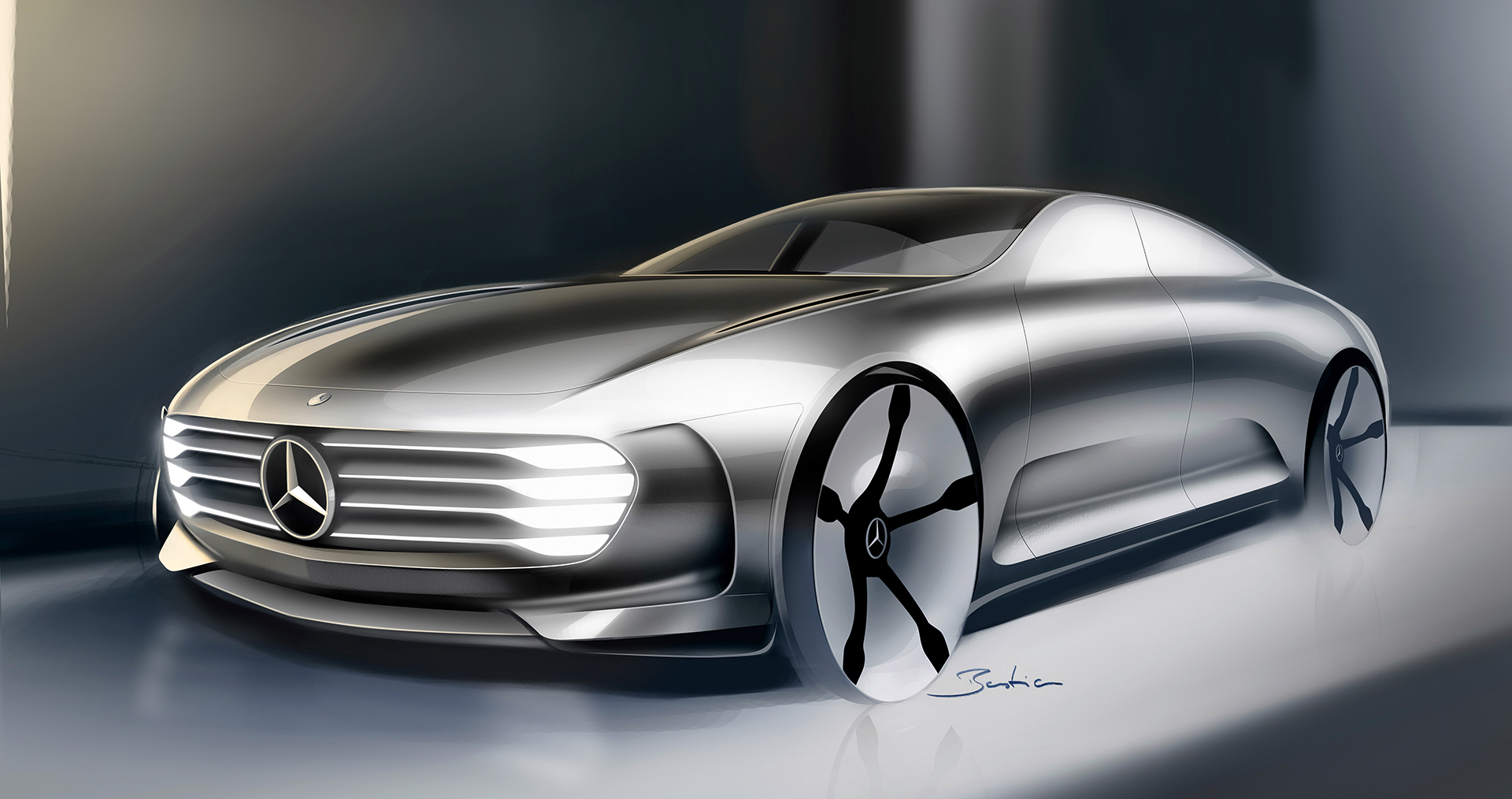 Mercedes-Benz Concept IAA - sketch front design / sketch design avant