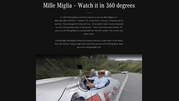 Mercedes-Benz 300 SLR - number 722 - onboard Mille Miglia 2015