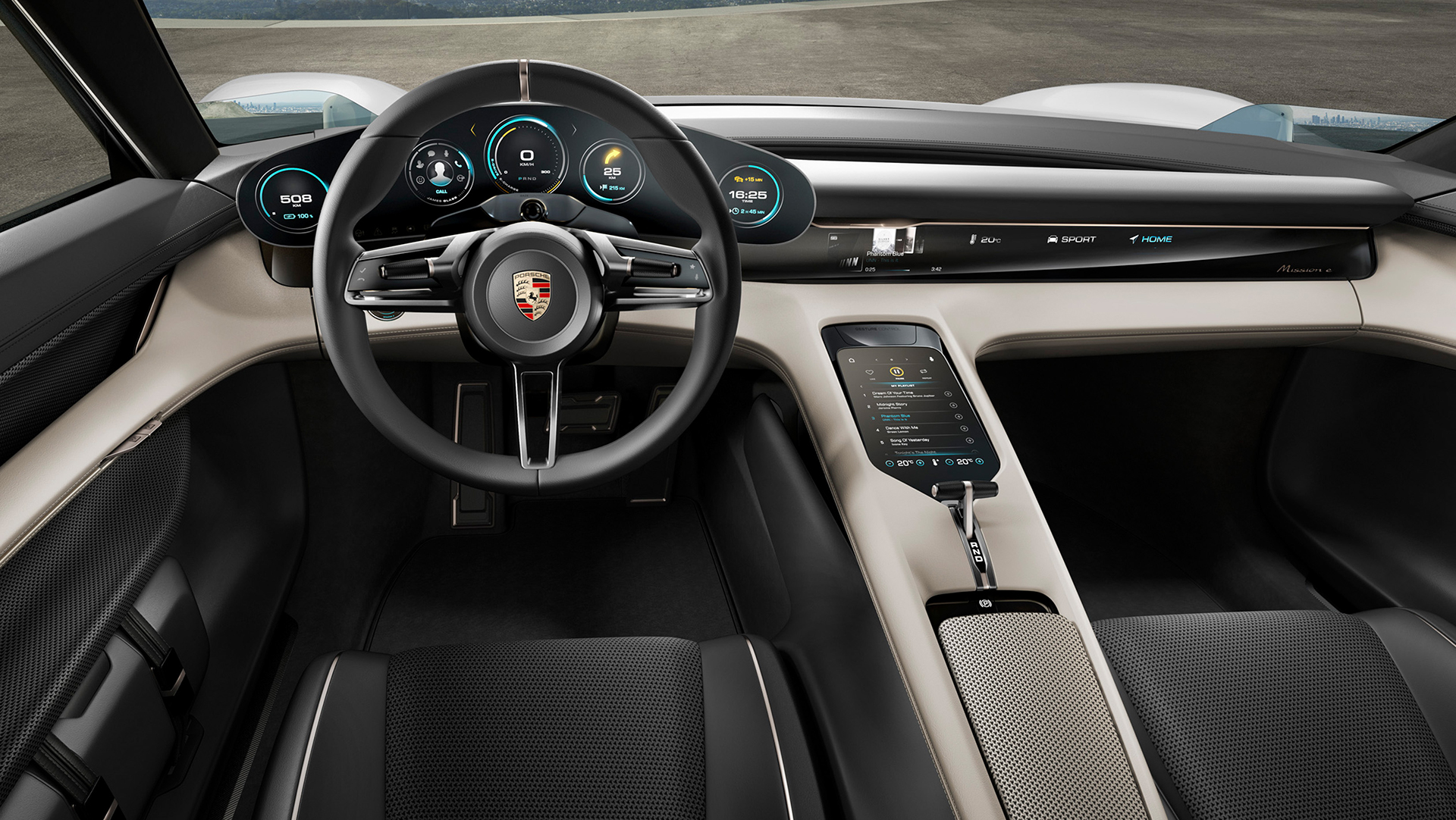 Porsche Mission E concept - interior / intérieur