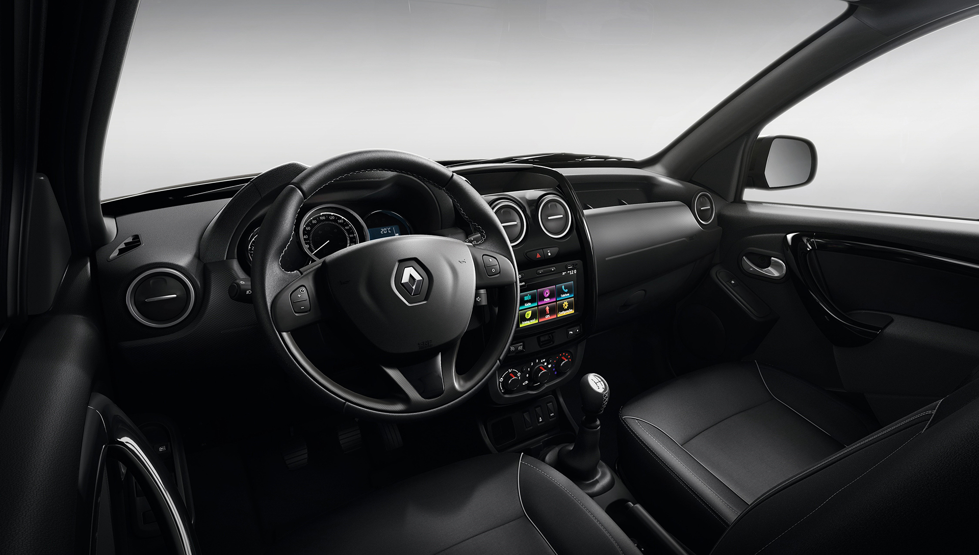 Renault Duster Oroch Pickup - front interior / intérieur avant