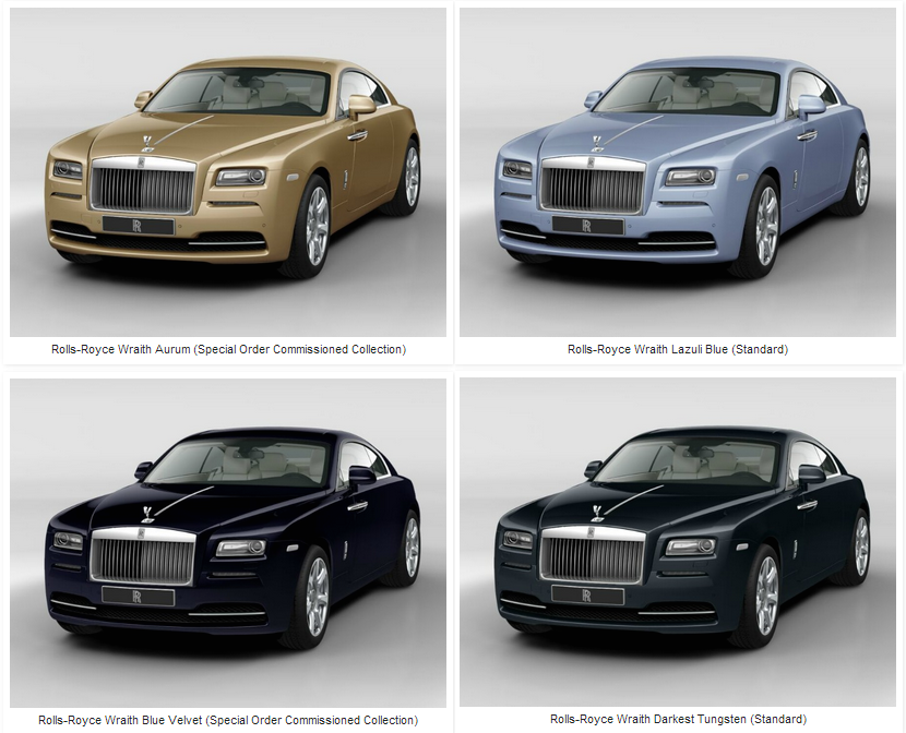 Rolls Royce Wraith - TEINTES