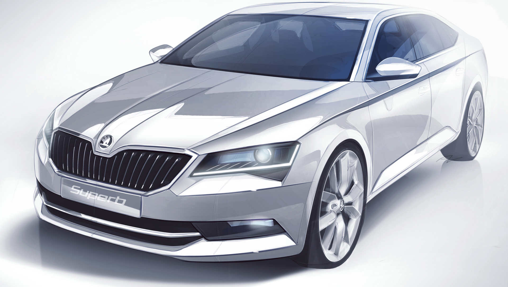 Škoda Superb 2015 - sketch design avant