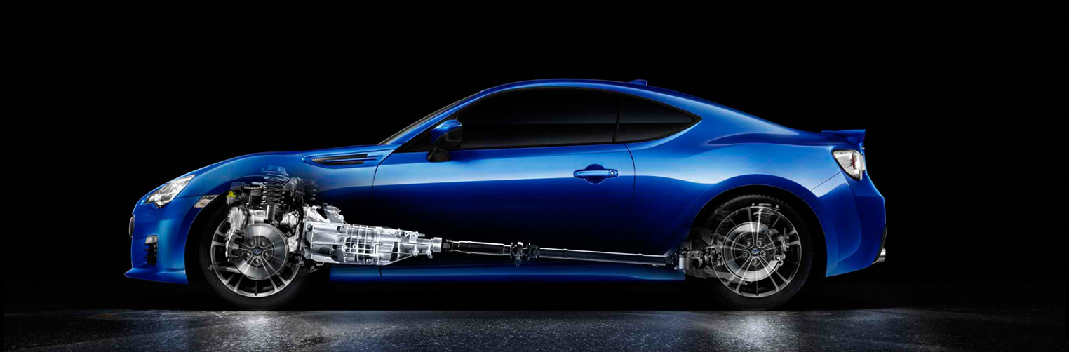 Subaru BRZ STI Performance Concept - side face with engine / profil avec motorisation