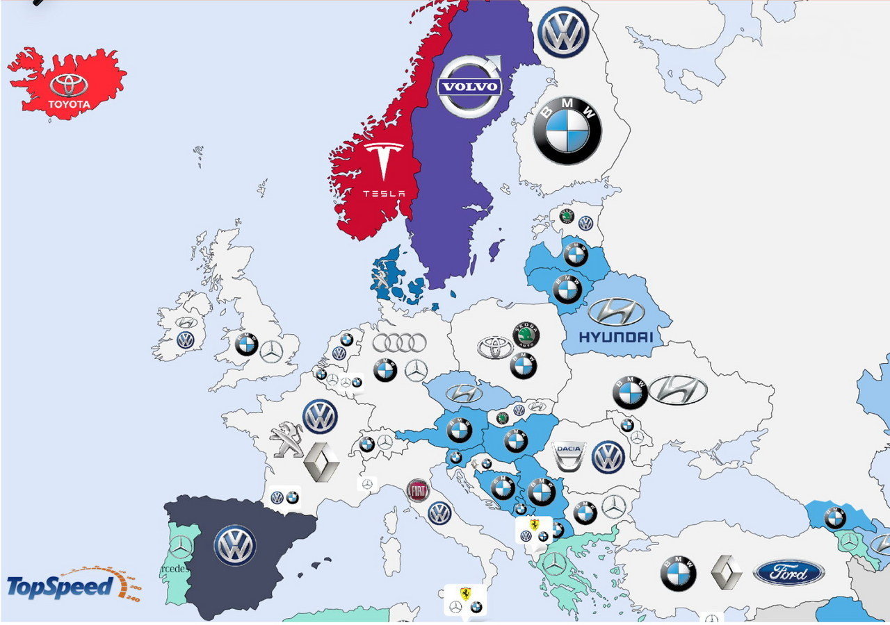 Europe - The World's Most Searched Car Brands: Infographic Pictures - TopSpeed